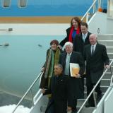 Rep. Larson arrives in CT on Air Force One with President Obama