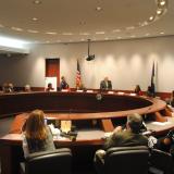 Larson and Wiley lead the town hall meeting in Hartford