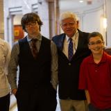 Rep. Larson stands with Congressional Youth Cabinet Members at a Youth Forum in Connecticut