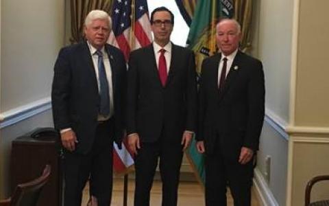 Congressman Larson with Mnuchin